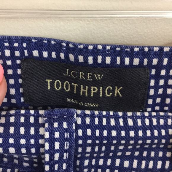 J Crew Toothpick Ankle Jean Basket Weave Print - Picture 4 of 6